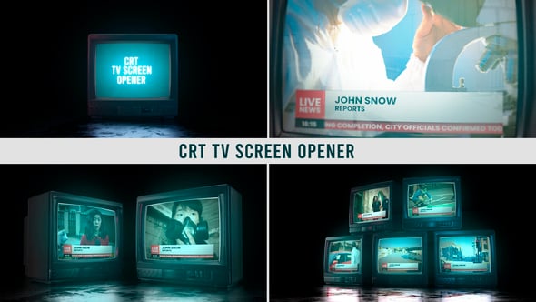 Videohive CRT TV Screen Opener