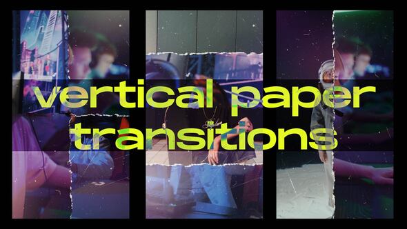 Videohive Vertical Rip Paper Transitions