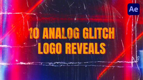Videohive Analog Glitch Logos