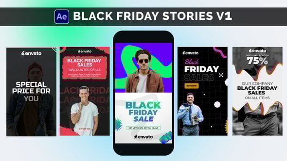 Videohive Black Friday Sales Stories – Typography