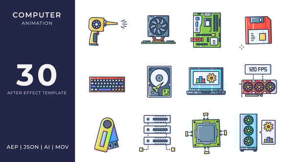 Videohive Computer Animated Icons | After Effects