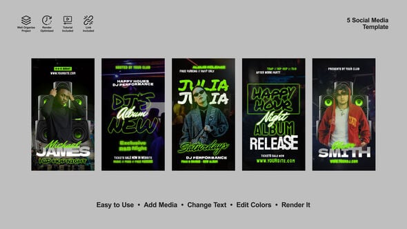 Videohive Concert Party Instagram Stories