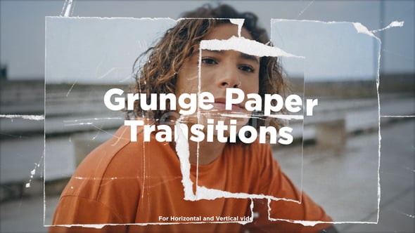 Videohive Grunge Paper Transitions