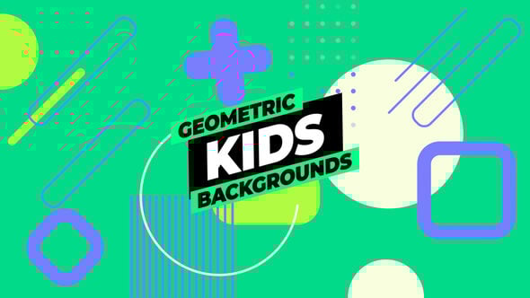 Videohive Geometric Kids Backgrounds