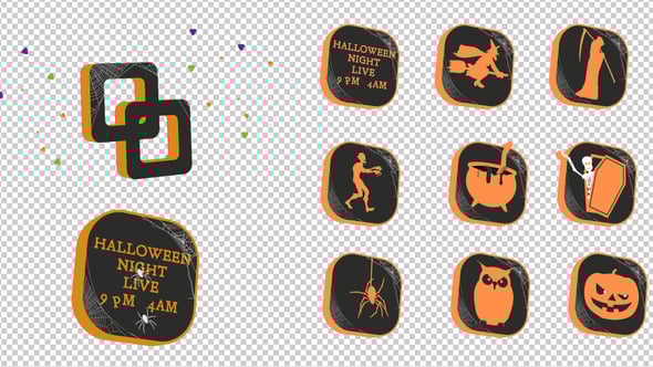 Videohive Halloween 3D logo loop