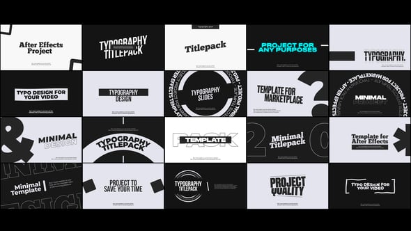 Videohive Minimal Typography 54917186
