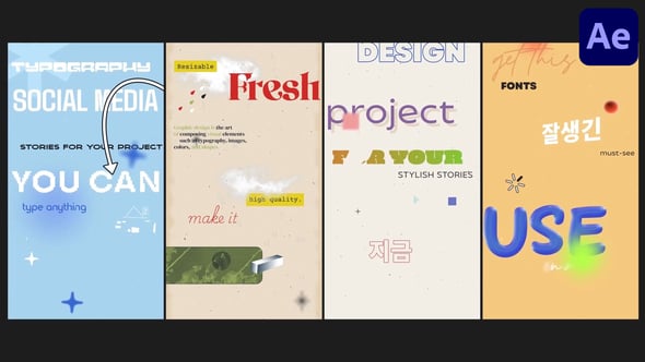 Videohive Long Stories Scrolling Typography for After Effects
