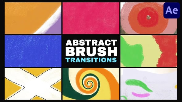 Videohive Abstract Brush Transitions for After Effects