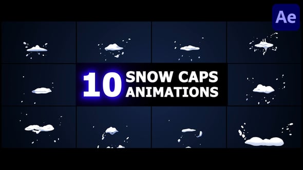 Videohive Snow Caps Animations | After Effects