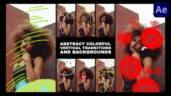 Videohive Abstract Colorful Verical Transitions And Backgrounds | After Effects