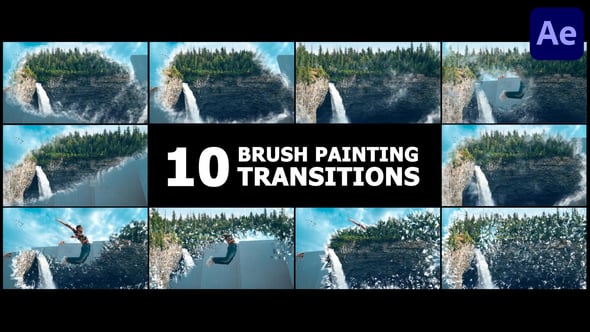 Videohive Brush Painting Transitions for After Effects