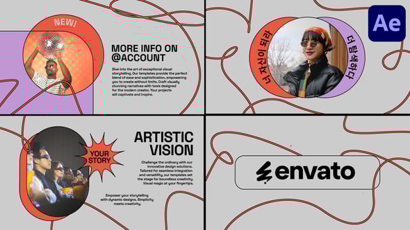 Videohive Smooth Lines Slideshow for After Effects