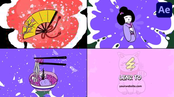 Videohive Japanese Morphing Logo for After Effects