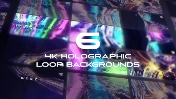 Videohive 6 Holographic Background Pack