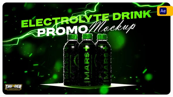 Videohive Electrolyte Drink Bottle Promo Mockup