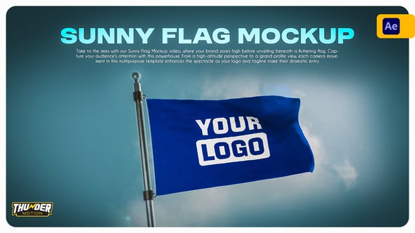 Videohive Sunny Flag Mockup