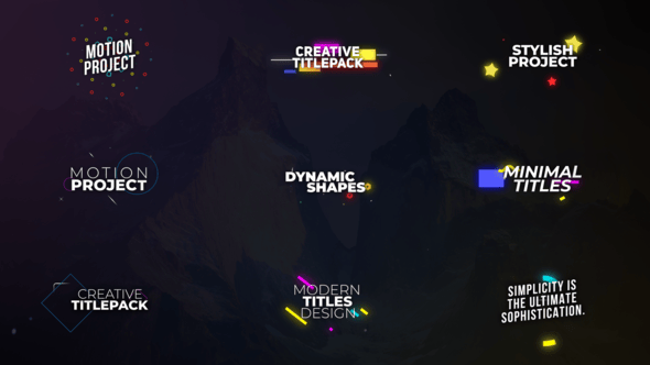 Videohive Dynamic Shapes Titles