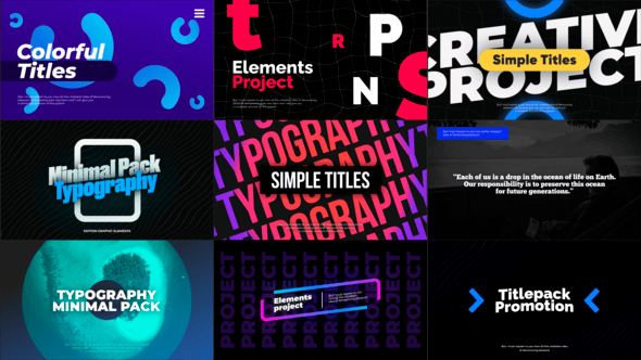 Videohive Typography Slides Vol.01