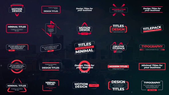 Videohive Minimal Titles 55028306