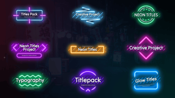 Videohive Neon Titles
