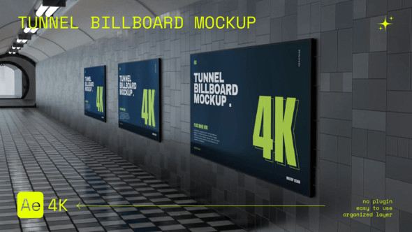 Videohive Tunnel Billboard Mockup