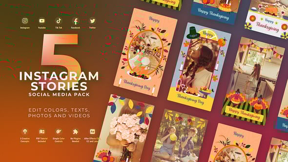 Videohive Thanksgiving Day Vertical Stories Thanks Giving