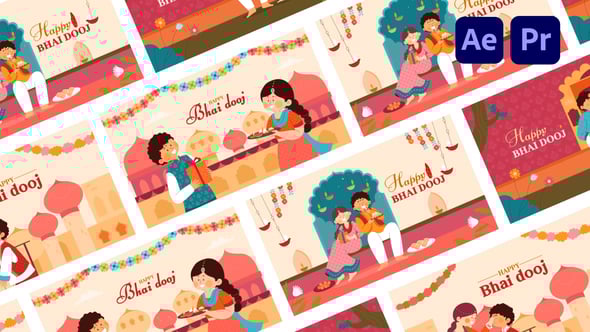 Videohive Bhai Dooj Festival Celebration Animation