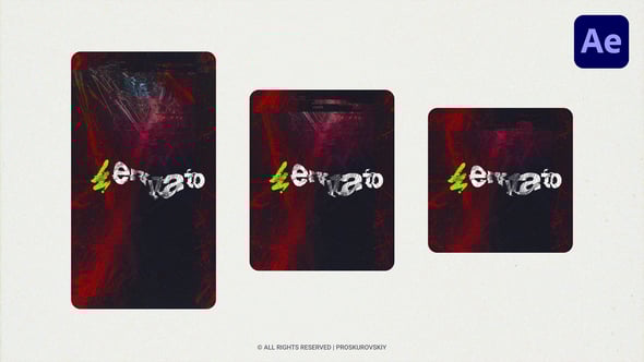 Videohive Vertical Glitch Noise Logo
