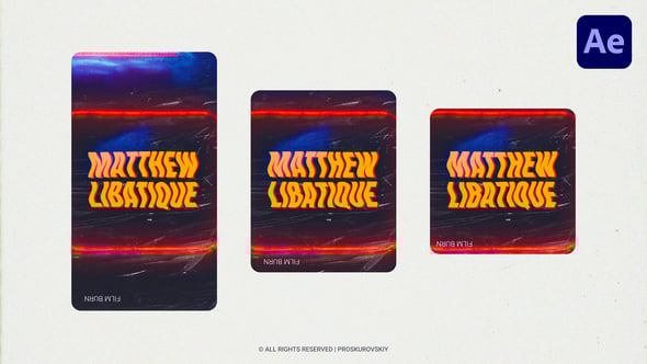 Videohive Vertical Neon Film Logo