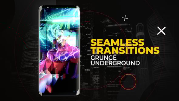 Videohive Vertical Grunge Underground Transitions | After Effects