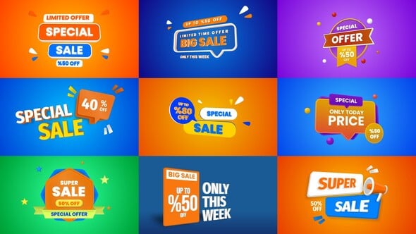 Videohive 3D Sale Banners