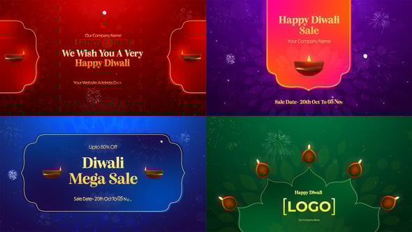 Videohive Diwali Wishes & Sale Pack