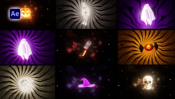 Videohive Halloween Transitions Pack 54874330