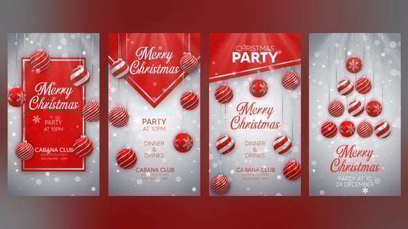 Videohive White Christmas Instagram Stories