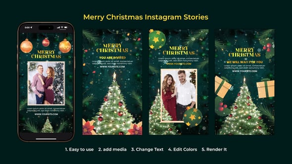 Videohive Merry Christmas Instagram stories | Christmas Opener