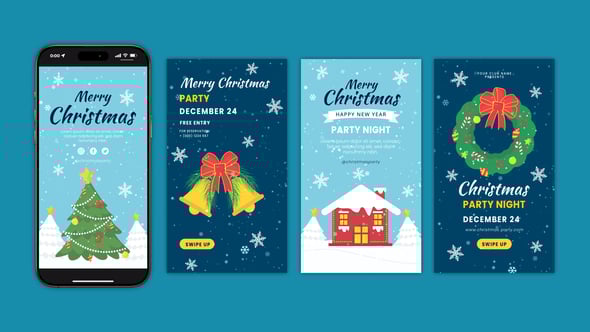 Videohive Merry Christmas Instagram Stories 55336373