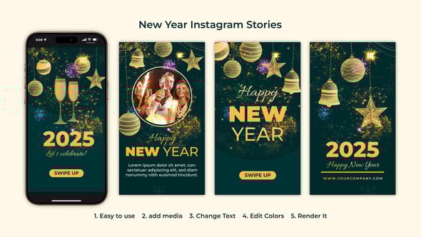 Videohive New Year Instagram Stories | New Year Opener