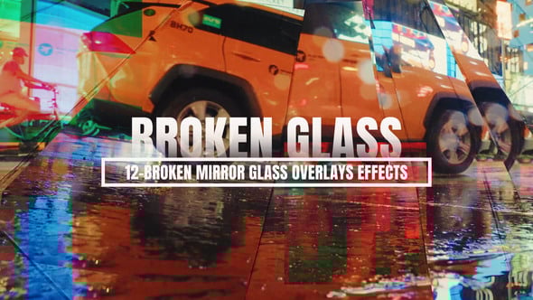 Videohive Broken Mirror Glass Overlays Effects