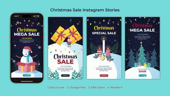 Videohive Christmas Sale Instagram Stories 55489324