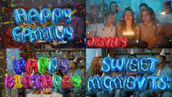 Videohive Happy Birthday letters Collection
