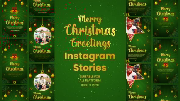Videohive Elegant Christmas Greetings Instagram Stories