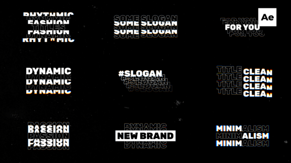 Videohive Text Titles / Ae 55522470