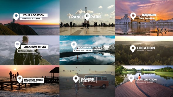 Videohive Minimalistic Location Titles + RGB | After Effects