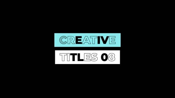 Videohive Creative Titles 1.0 | After Effects 55449218