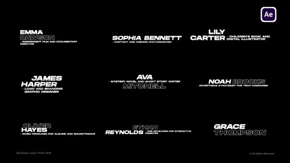 Videohive Lower Thirds + RGB  AE