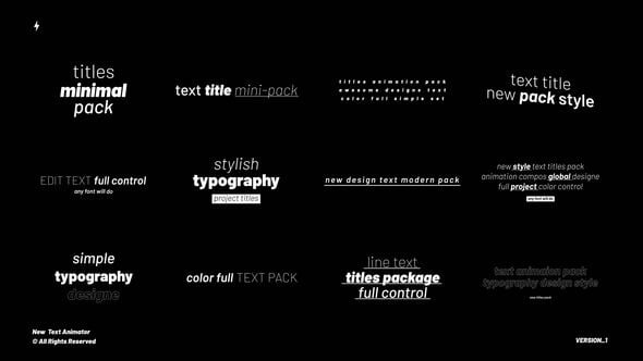 Videohive Text Animator | After Effects 55535180