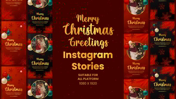 Videohive Christmas Greetings Instagram Stories 55093542