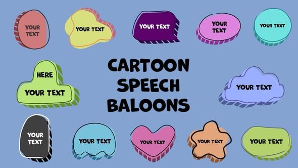Videohive Cartoon Speech Bubbles Pack