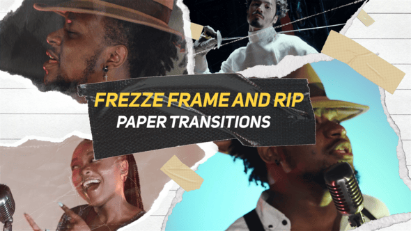 Videohive Freeze Freme and Rip paper Transition