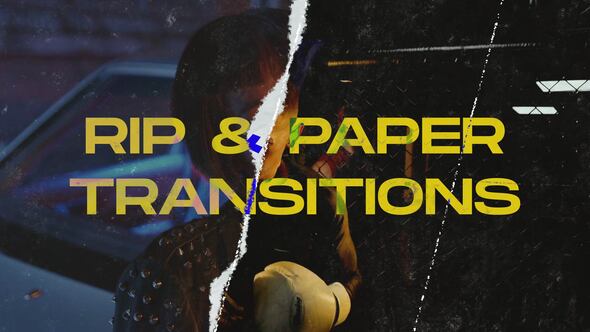 Videohive Ripped Paper Transitions 55134445